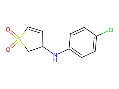 3-((4-Chlorophenyl)amino)-2,3-dihydrothiophene 1,1-dioxide structure