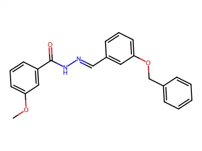 3-methoxy-N-[(3-phenylmethoxyphenyl)methylideneamino]benzamide structure
