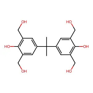 1,3-Benzenedimethanol, 5,5'-(1-methylethylidene)bis[2-hydroxy- structure