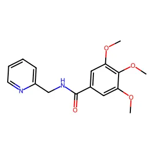 3,4,5-trimethoxy-N-(pyridin-2-ylmethyl)benzamide structure