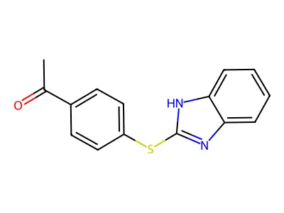 1-(4-(1H-Benzimidazol-2-ylthio)phenyl)ethan-1-one structure