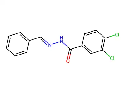 N-Benzylidene-3,4-dichlorobenzene-1-carbohydrazonic acid structure