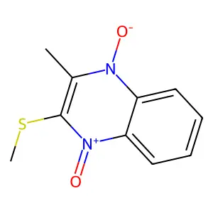 3-Methyl-2-methylsulfanyl-4-oxidoquinoxalin-1-ium 1-oxide structure