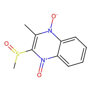 3-Methyl-2-methylsulfinyl-4-oxidoquinoxalin-1-ium 1-oxide structure