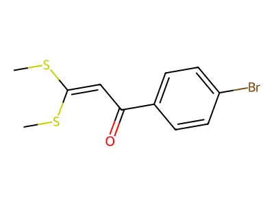 1-(4-Bromophenyl)-3,3-bis(methylsulfanyl)prop-2-en-1-one structure