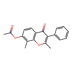 2,8-dimethyl-4-oxo-3-phenyl-4H-chromen-7-yl acetate structure