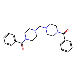 1-Benzoyl-4-[(4-benzoylpiperazin-1-yl)methyl]piperazine structure