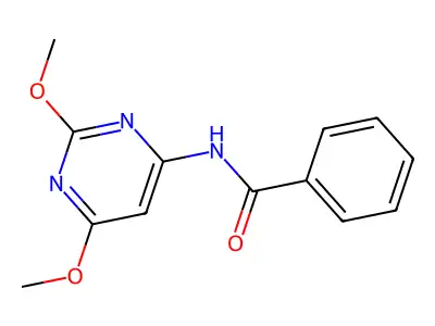 N-(2,6-Dimethoxy-4-pyrimidinyl)benzamide structure