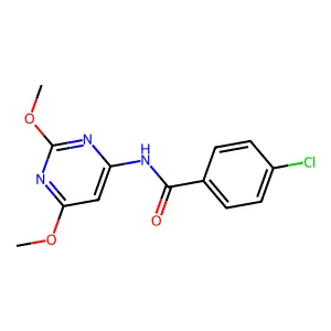 4-chloro-N-(2,6-dimethoxypyrimidin-4-yl)benzamide structure