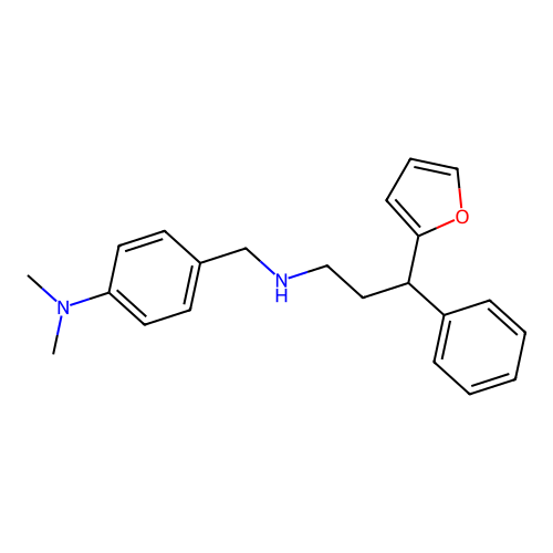 4-({[3-(Furan-2-YL)-3-phenylpropyl]amino}methyl)-N,N-dimethylaniline structure