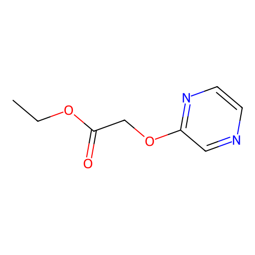 Acetic acid, (pyrazinyloxy)-, ethyl ester structure