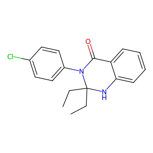 3-(4-chlorophenyl)-2,2-diethyl-2,3-dihydroquinazolin-4(1H)-one structure