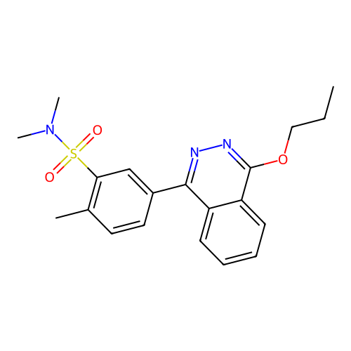 N,N,2-trimethyl-5-(4-propoxyphthalazin-1-yl)benzenesulfonamide structure