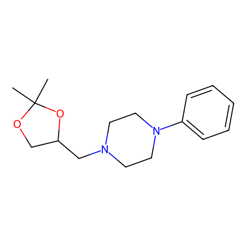 Piperazine,1-[(2,2-dimethyl-1,3-dioxolan-4-yl)methyl]-4-phenyl- structure