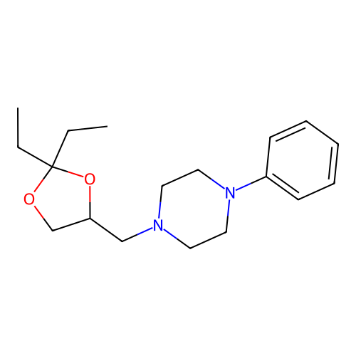 Piperazine,1-[(2,2-diethyl-1,3-dioxolan-4-yl)methyl]-4-phenyl- structure