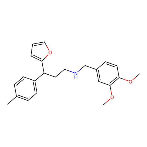 (3,4-Dimethoxybenzyl)[3-(2-furyl)-3-(4-methylphenyl)propyl]amine structure