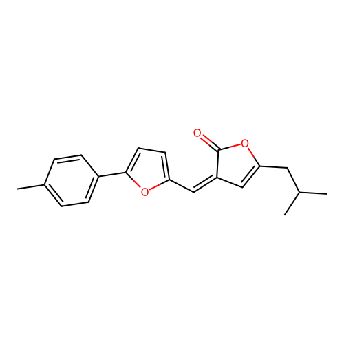 (Z)-5-isobutyl-3-((5-(p-tolyl)furan-2-yl)methylene)furan-2(3H)-one structure