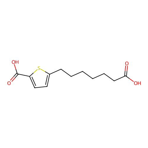 5-(6-carboxyhexyl)thiophene-2-carboxylic Acid structure