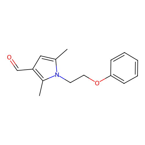 2,5-Dimethyl-1-(2-phenoxyethyl)-1H-pyrrole-3-carbaldehyde structure