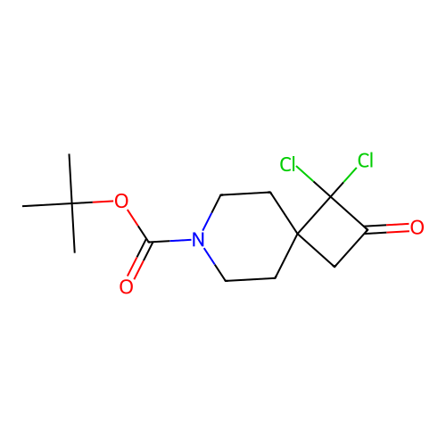 Tert-butyl 1,1-dichloro-2-oxo-7-azaspiro[3.5]nonane-7-carboxylate structure