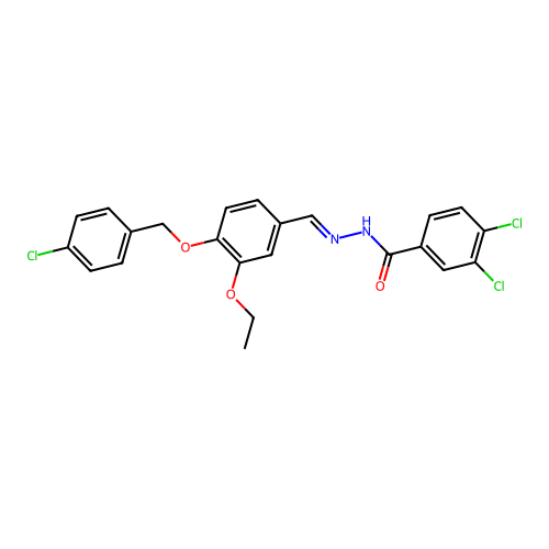 3,4-Dichloro-N'-(4-((4-chlorobenzyl)oxy)-3-ethoxybenzylidene)benzohydrazide structure