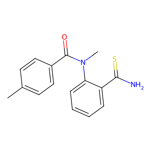 N-(2-carbamothioylphenyl)-N,4-dimethylbenzamide structure