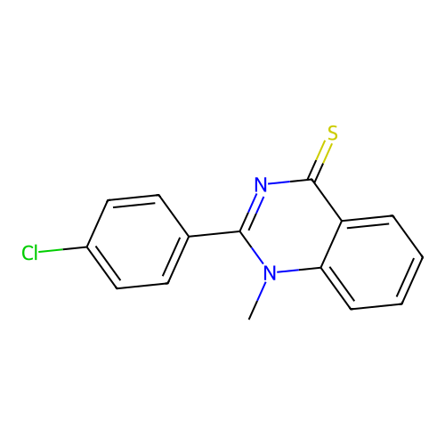2-(4-Chlorophenyl)-1-methylquinazoline-4-thione structure