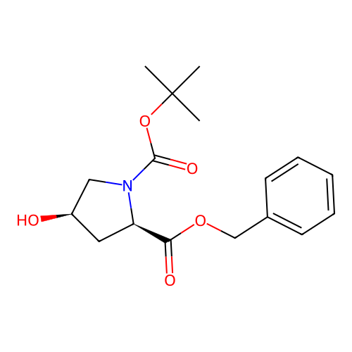 Benzyl (4R)-1-Boc-4-hydroxy-D-prolinate structure