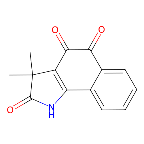 4-hydroxy-3,3-dimethyl-2H-benzo[g]indole-2,5(3H)-dione structure
