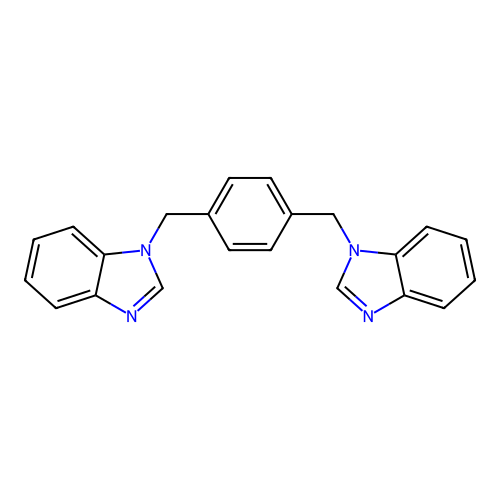 1,4-Bis(benzimidazole-1-ylmethyl)benzene structure