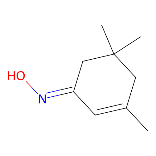 (NE)-N-(3,5,5-trimethyl-1-cyclohex-2-enylidene)hydroxylamine structure