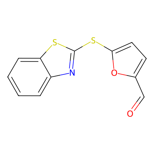 5-Benzothiazol-2-ylthiofuran-2-carbaldehyde structure