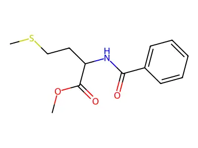 Methyl N-benzoyl-L-methionate structure