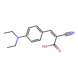 2-Cyano-3-[4-(diethylamino)phenyl]prop-2-enoic acid structure
