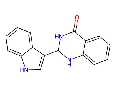 2-(1H-indol-3-yl)-2,3-dihydro-1H-quinazolin-4-one structure