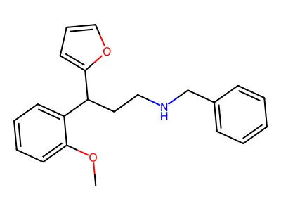N-benzyl-3-(furan-2-yl)-3-(2-methoxyphenyl)propan-1-amine structure