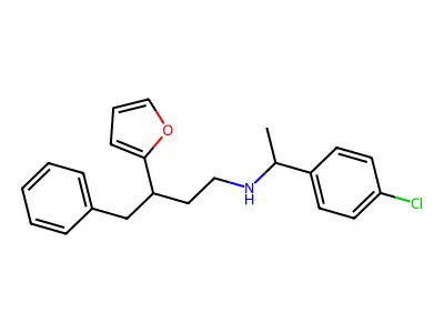 N-[1-(4-chlorophenyl)ethyl]-3-(furan-2-yl)-4-phenylbutan-1-amine structure