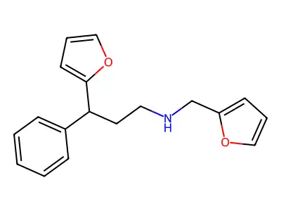 Furan-2-ylmethyl-(3-furan-2-yl-3-phenyl-propyl)-amine structure