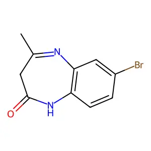 2H-1,5-Benzodiazepin-2-one, 7-bromo-1,3-dihydro-4-methyl- structure