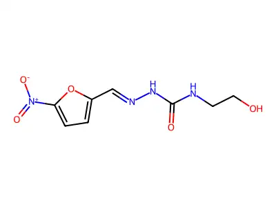 1-(2-Hydroxyethyl)-3-[(5-nitrofuran-2-yl)methylideneamino]urea structure