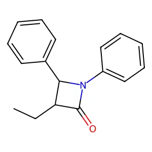 3-Ethyl-1,4-diphenylazetidin-2-one structure