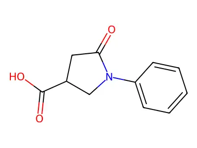 (R)-5-Oxo-1-phenylpyrrolidine-3-carboxylic acid structure