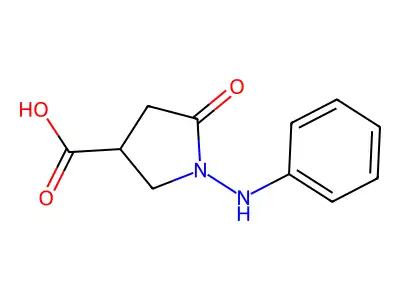 1-Anilino-5-oxopyrrolidine-3-carboxylic acid structure
