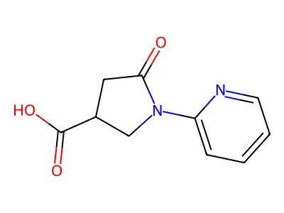 5-Oxo-1-(2-pyridyl)pyrrolidine-3-carboxylic acid structure