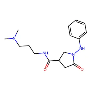 2-Furoic acid, tetrahydro-2-(p-chlorophenyl)-5-oxo-, 2-chloroethyl ester structure
