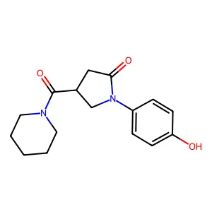 1-(4-Hydroxyphenyl)-4-(piperidine-1-carbonyl)pyrrolidin-2-one structure