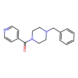 1-Benzyl-4-isonicotinoylpiperazine structure