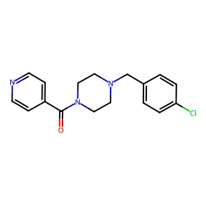 1-(4-Chlorobenzyl)-4-isonicotinoylpiperazine structure