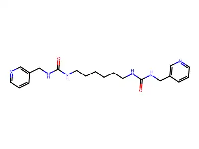 1,1'-Hexamethylenebis(3-(3-pyridylmethyl)urea) structure