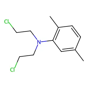 Benzenamine, N,N-bis(2-chloroethyl)-2,5-dimethyl- structure